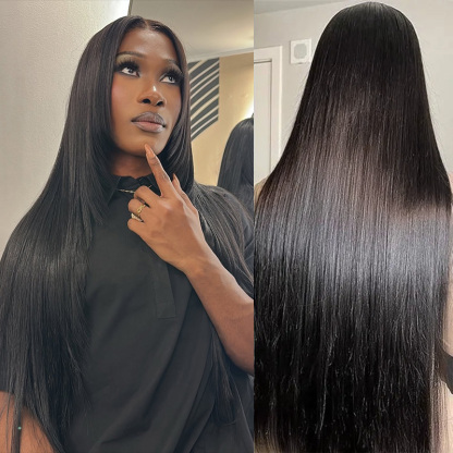 Raw Hair Glueless Wig 2x6 HD Closure Wigs Straight Film HD Lace Wigs
