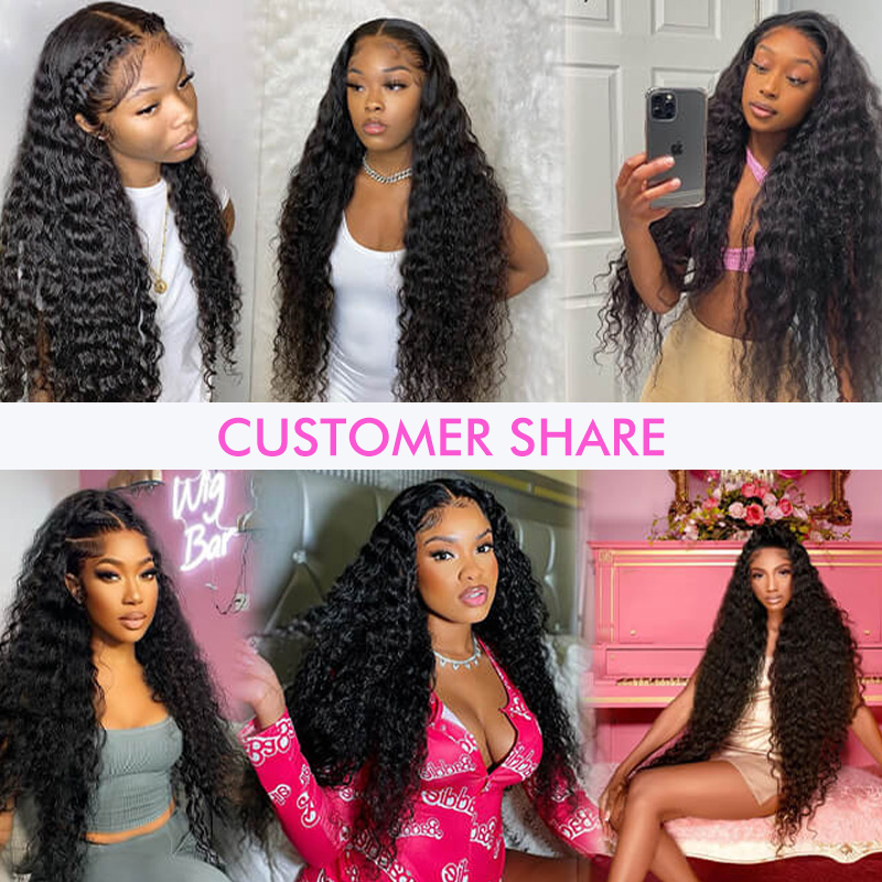 Raw Hair Curly 13x6 13x4 Glueless HD Lace Frontal Wig Deep Curly HD Wigs