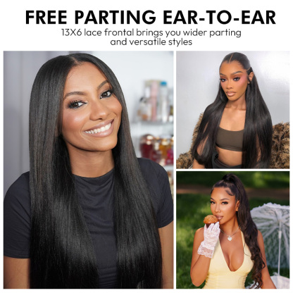 Raw Hair Straight Lace Frontal Wigs Glueless Human Hair Wigs Pre Plucked HD 13x6 13x4 250% Density Wig