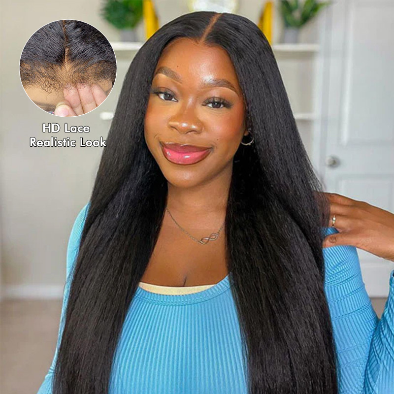 Burmese Hair Kinky Straight Lace Closure