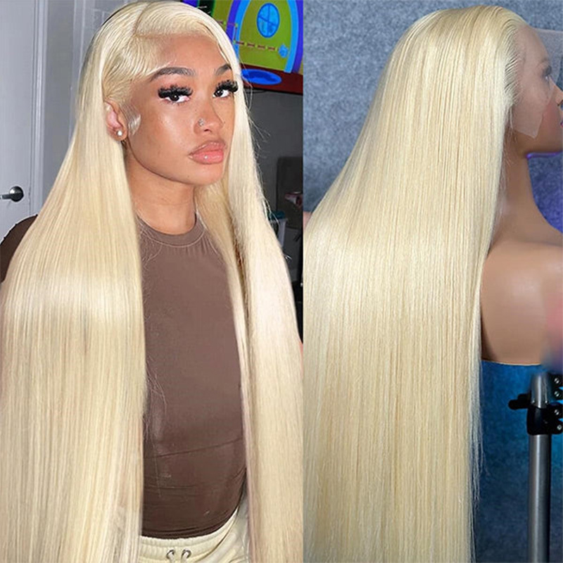 Raw Hair 613 Blonde Frontal & Closure Wig Straight HD Glueless Wigs