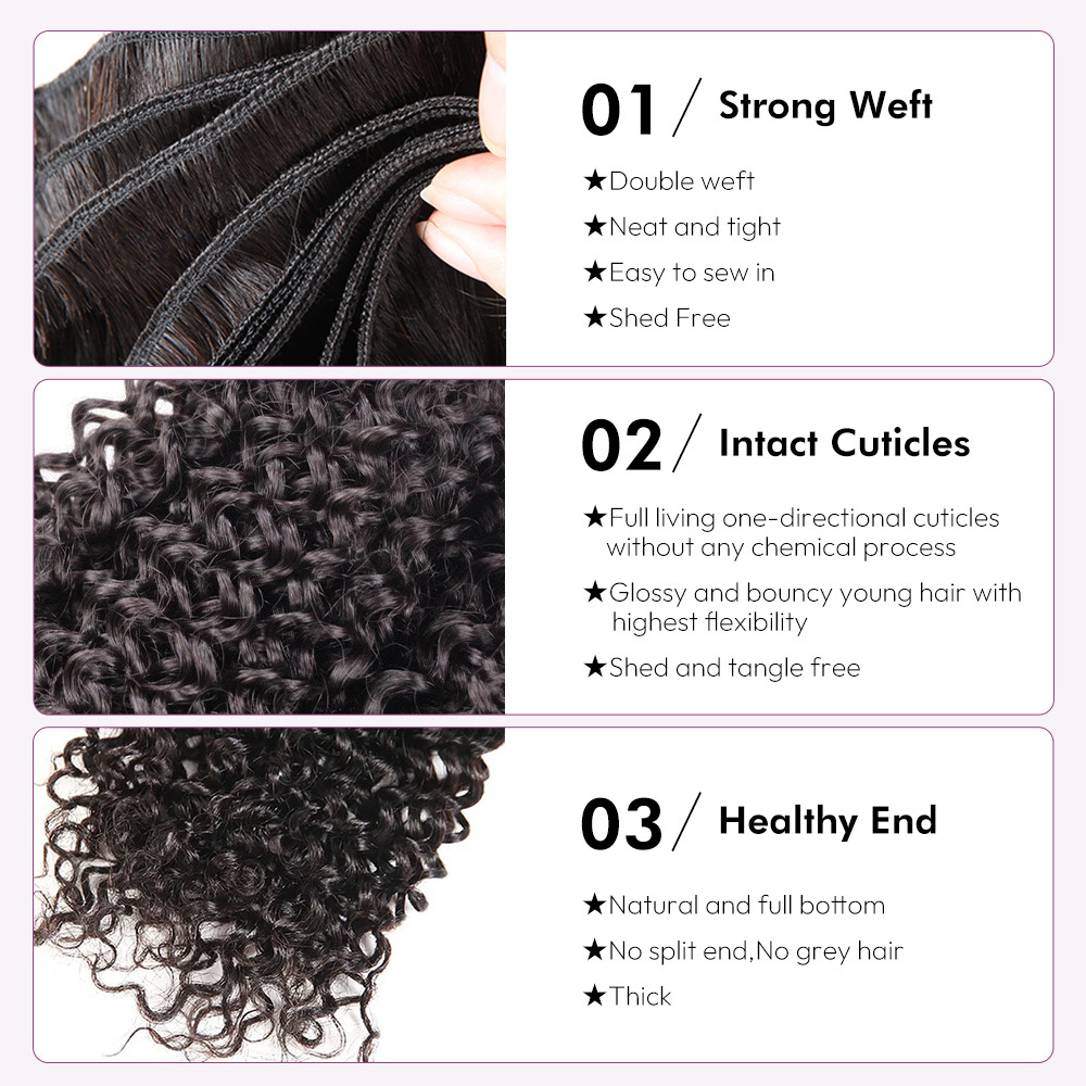 Best Curly hair Raw hair wholesale unprocessed hair bundle deal 1 bundle/ 3 bundle /4 bundle