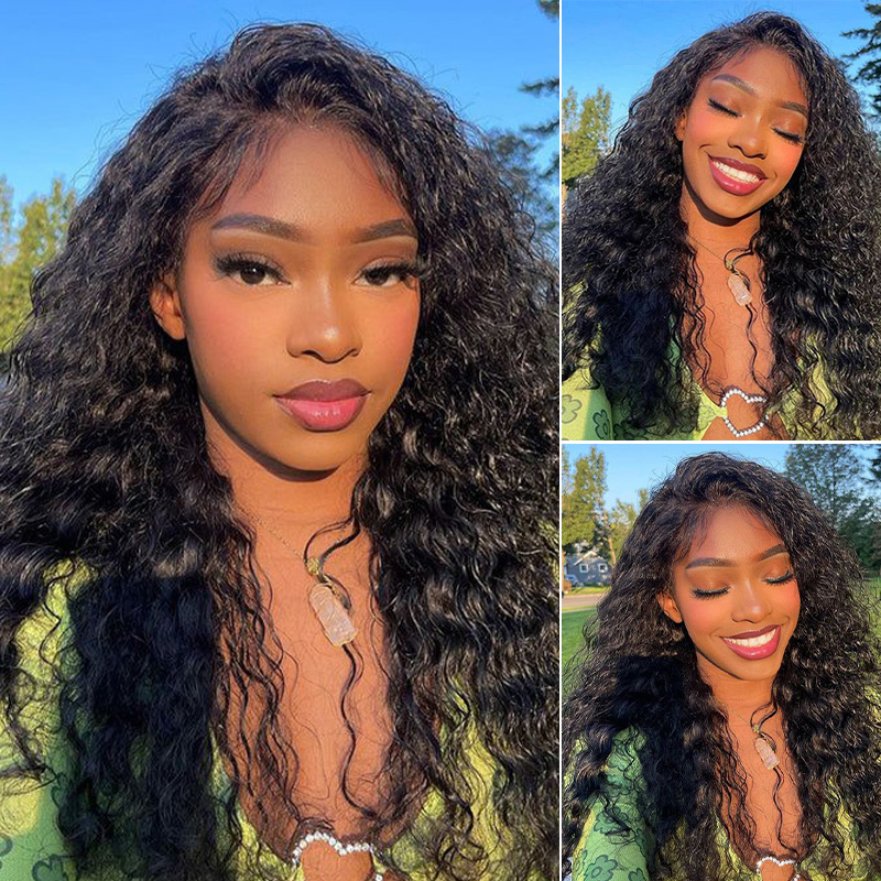 Raw Hair Glueless Water Wave Human Hair Wigs 13x4 Lace Frontal Wig Wet And Wavy Pre Plucked 13x6 HD Lace Wigs