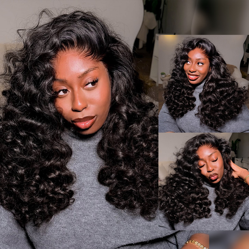 Raw Hair Loose Deep Wave Wig HD 7x7 6x6 5x5 4x4 Ocean Wave Lace Closure Wigs
