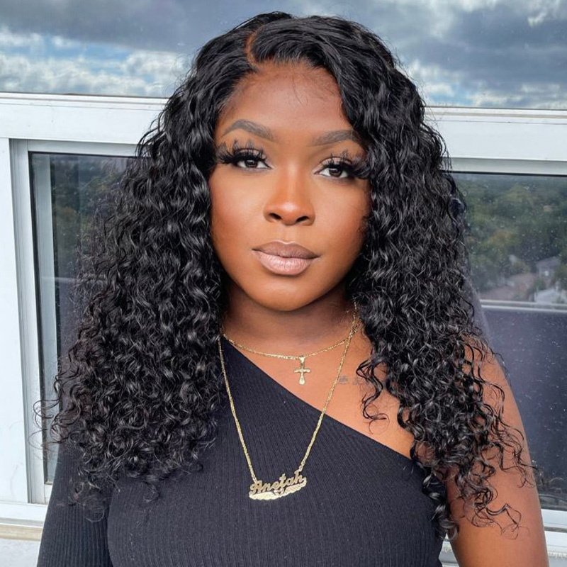 Raw Hair Curly 13x6 13x4 Glueless HD Lace Frontal Wig Deep Curly HD Wigs