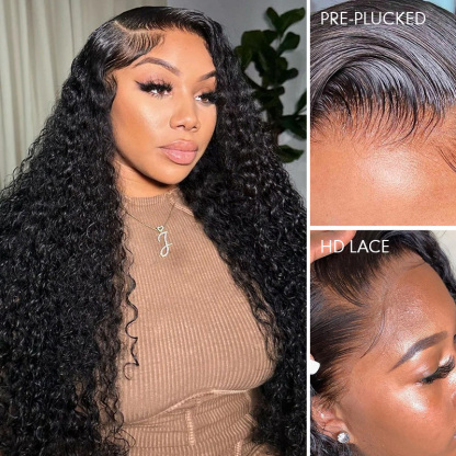 Raw Hair Water Wave Wig 4x4 5x5 6x6 7x7 HD Closure Wig
