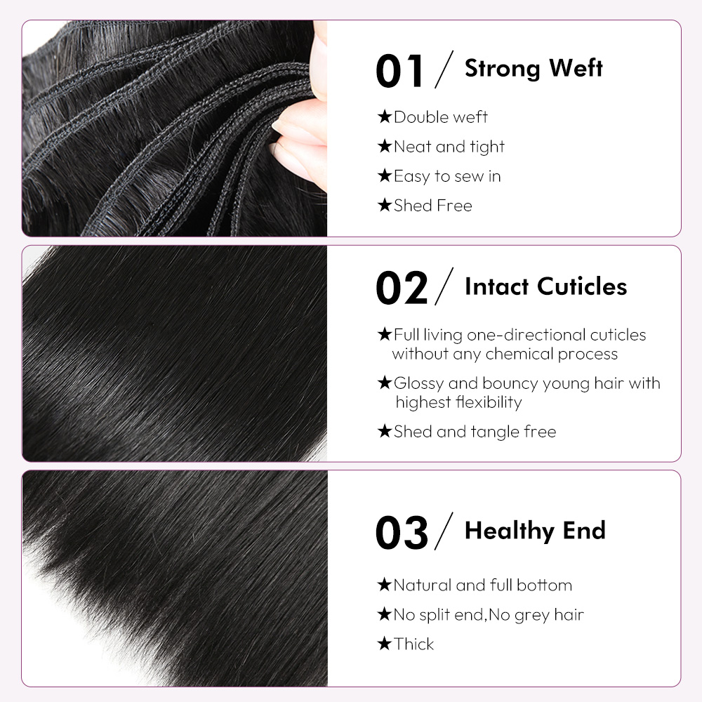Straight one donor hair top grade raw hair bundle natural color unprocessed hair bundle deal 1 bundle/ 3 bundle /4 bundle