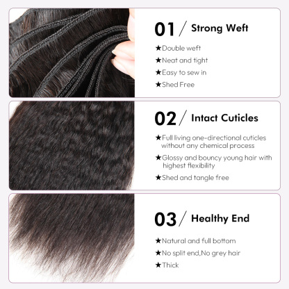 Raw top grade Kinky Straight bundles wholesale unprocessed hair bundles deal 1 bundle/ 3 bundle /4 bundle