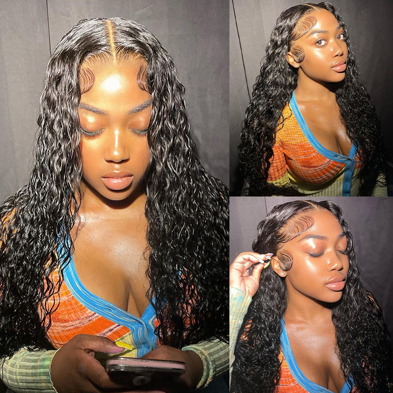 Raw Hair Water Wave Wig 4x4 5x5 6x6 7x7 HD Closure Wig