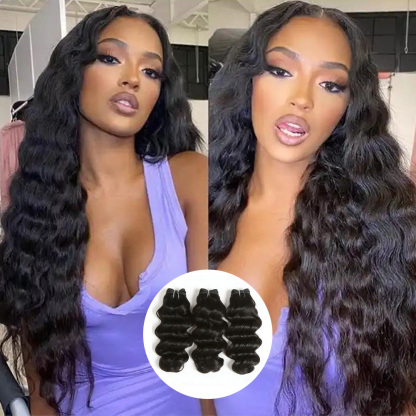 Raw hair Loose deep wave top grade wholesale Unprocessed Hair Bulk Bundles deal 1 bundle/ 3 bundle /4 bundle