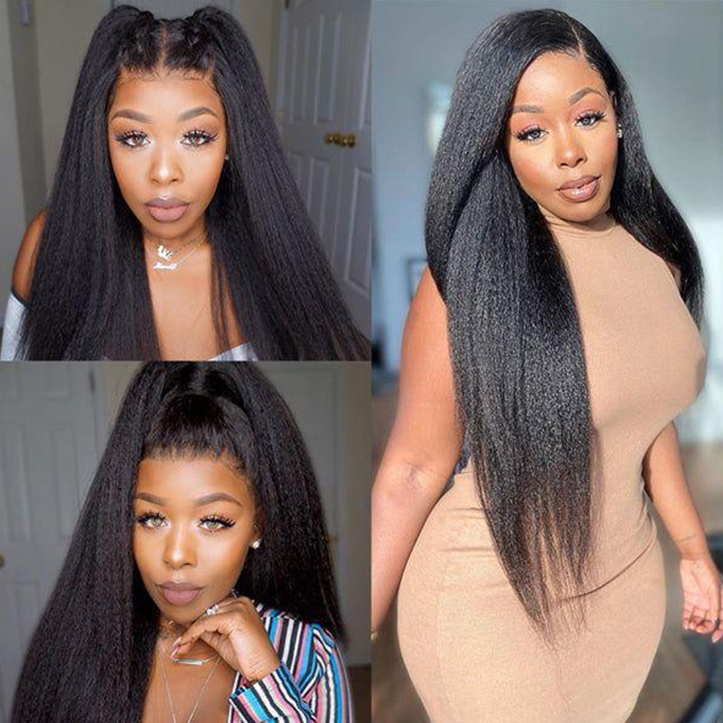 Raw Hair Kinky Straight Hair4x4 5x5 6x6 7x7 Glueless HD Wigs