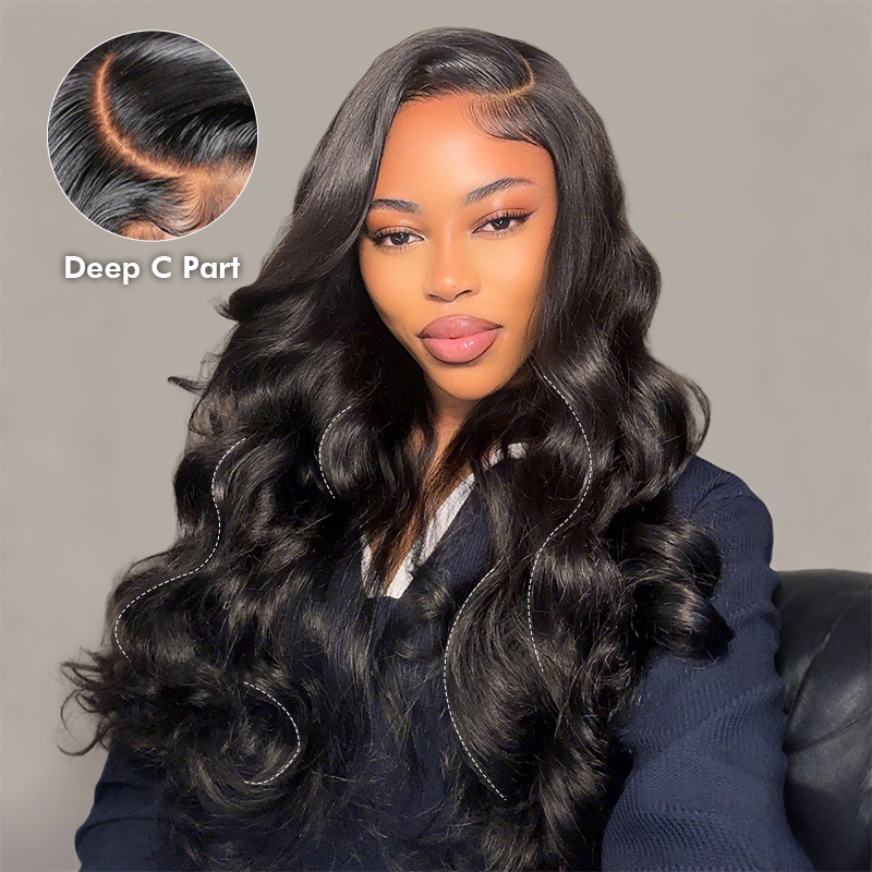 Raw Hair HD Closure Wig Body Wave with cap 4x4 5x5 6x6 7x7 Thin Film Lace Wig
