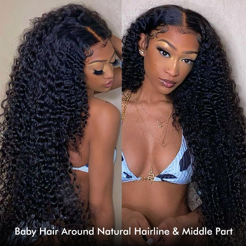 Raw Hair Deep Wave 4x4 5x5 6x6 7x7 HD Closure Wigs Classic Hairstyle