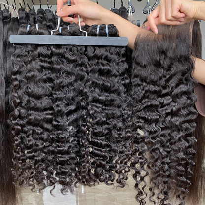 Raw Burmese hair Best quality Burmese curly Bundles From One Donor