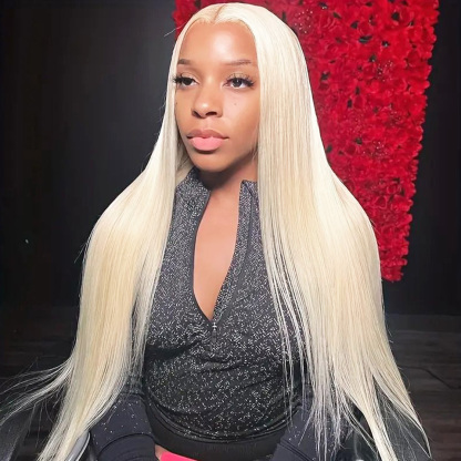 Raw Hair & Virgin Hair Straight 613 Blonde 2x6 HD Closure Wig
