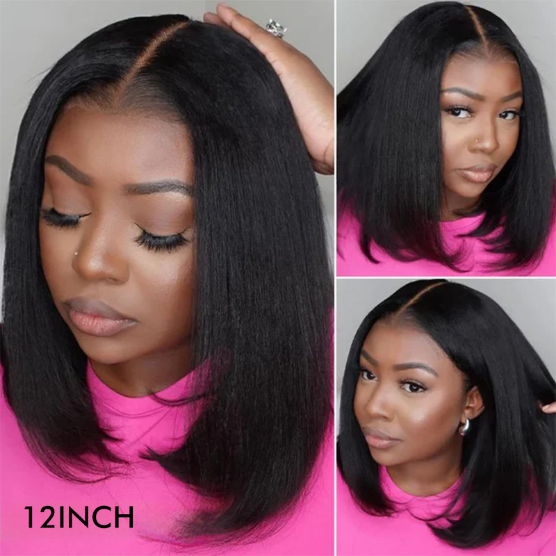 Raw Hair Glueless Wig 2x6 HD Closure Wigs Straight Film HD Lace Wigs