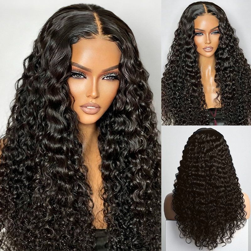 Best Raw Hair Wet Wavy Wig New Style Glueless Wig 7x7 6x6 5x5 Pre Cut Lace Closure Wig
