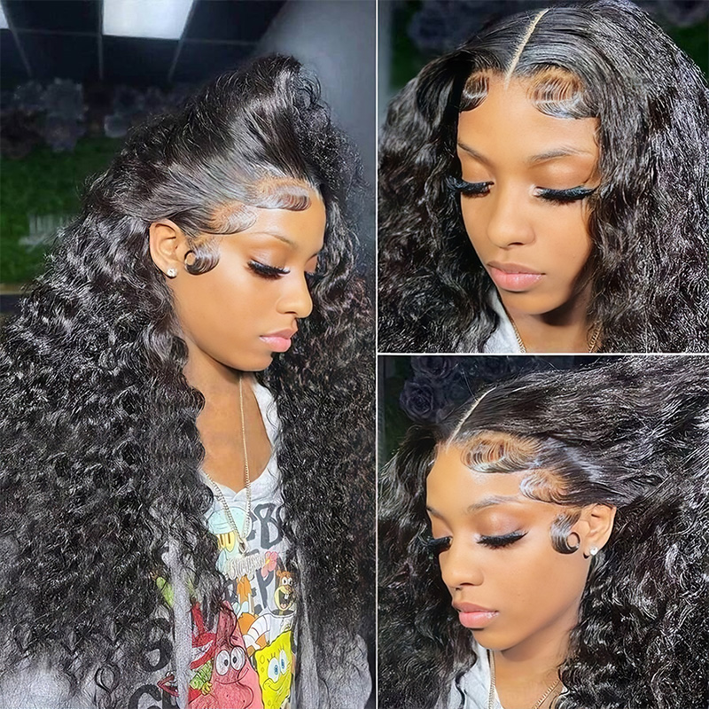 Raw Hair Curly Closure Wig Donor hair Deep Curly Wig HD 7x7 6x6 5x5 4x4 Wig