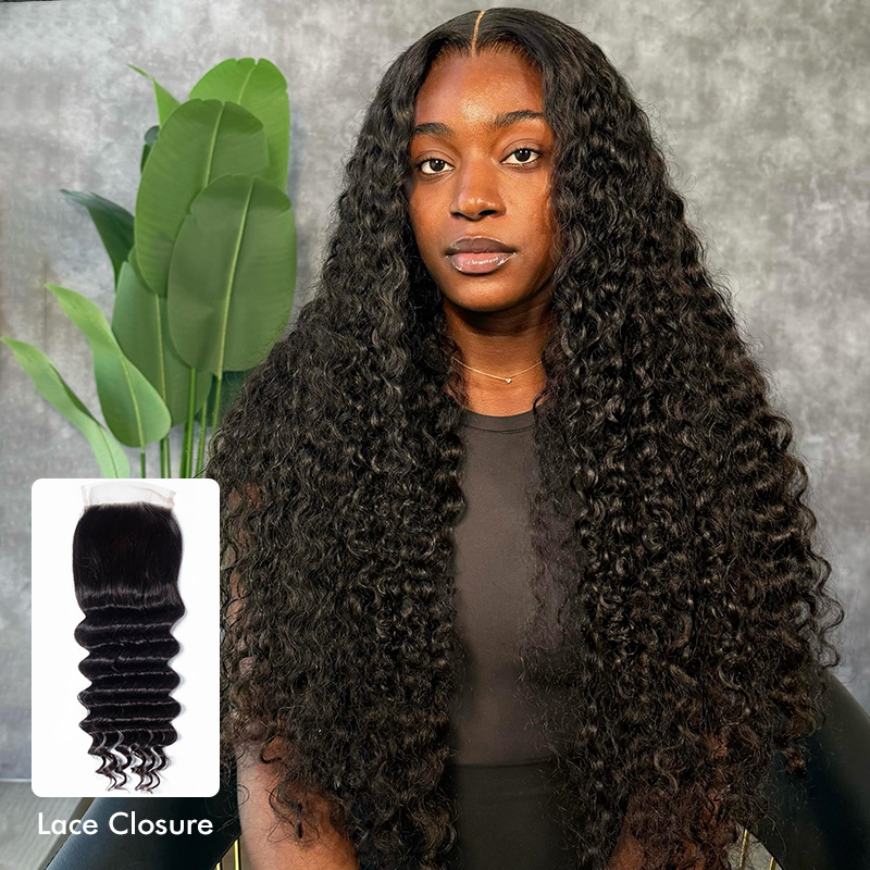 Burmese Hair Deep Wave Lace Closure
