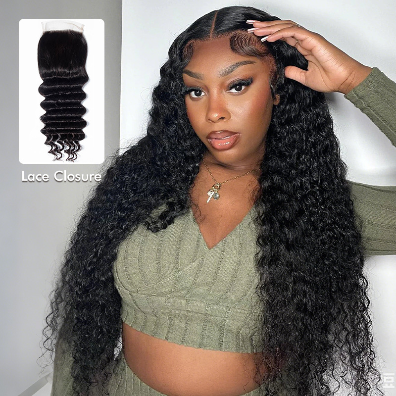 Luxury Raw Hair Deep WAVE Lace Closure