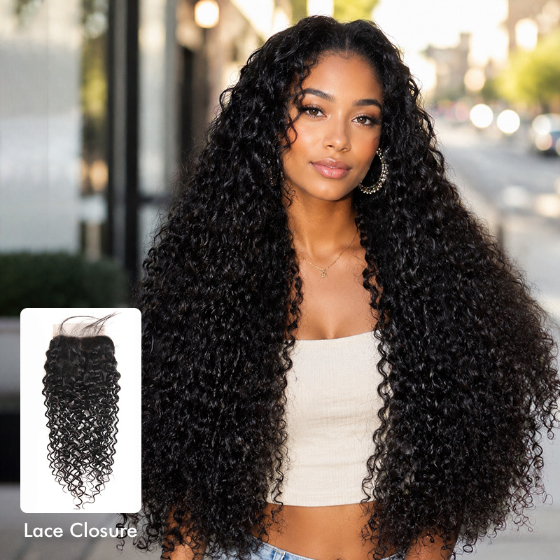 Luxury Raw Hair Curly WAVE Lace Closure