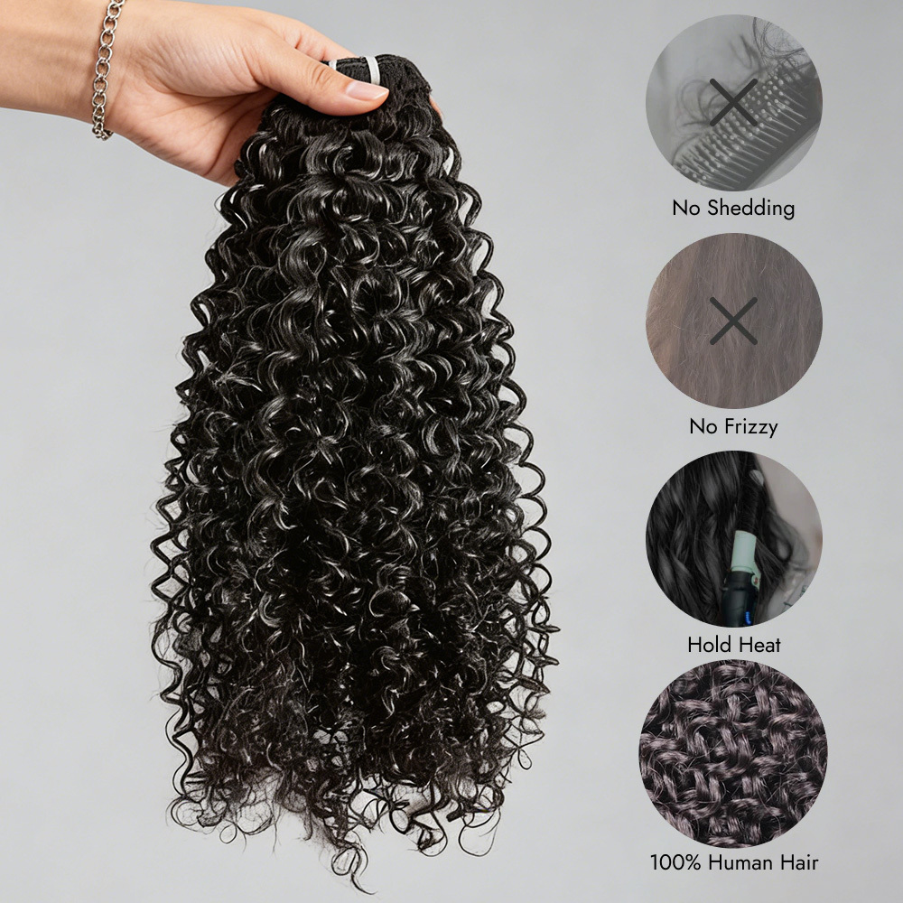 Best Curly hair Raw hair wholesale unprocessed hair bundle deal 1 bundle/ 3 bundle /4 bundle