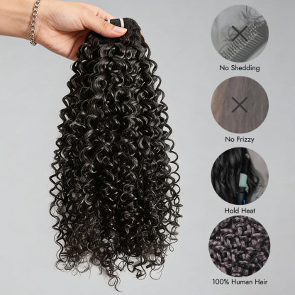 Best Curly hair Raw hair wholesale unprocessed hair bundle deal 1 bundle/ 3 bundle /4 bundle