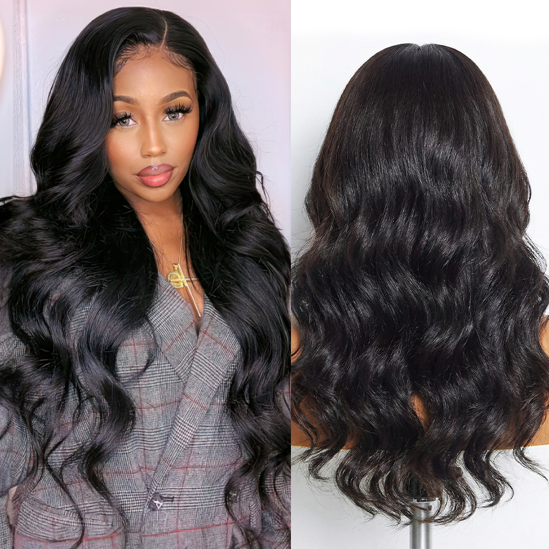 Raw Hair HD Closure Wig Body Wave with cap 4x4 5x5 6x6 7x7 Thin Film Lace Wig
