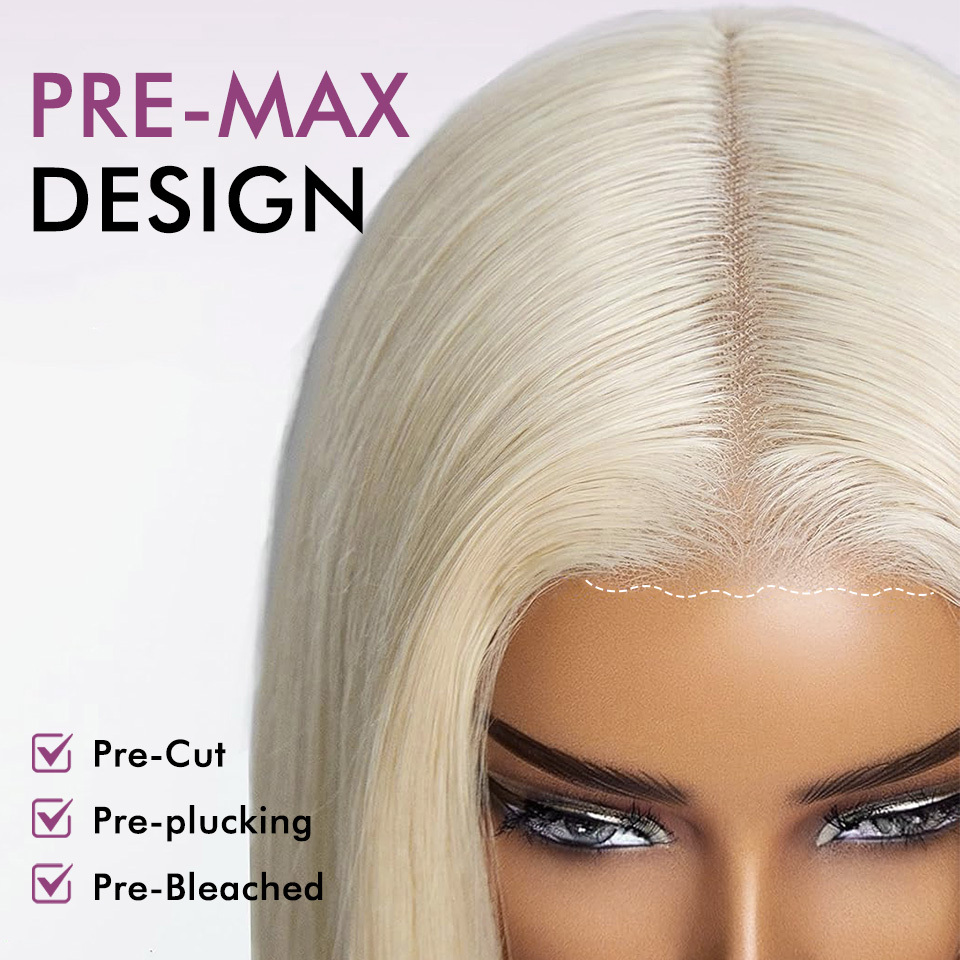 Raw Hair & Virgin Hair Body Wave 613 Blonde 2x6 HD Closure Wig