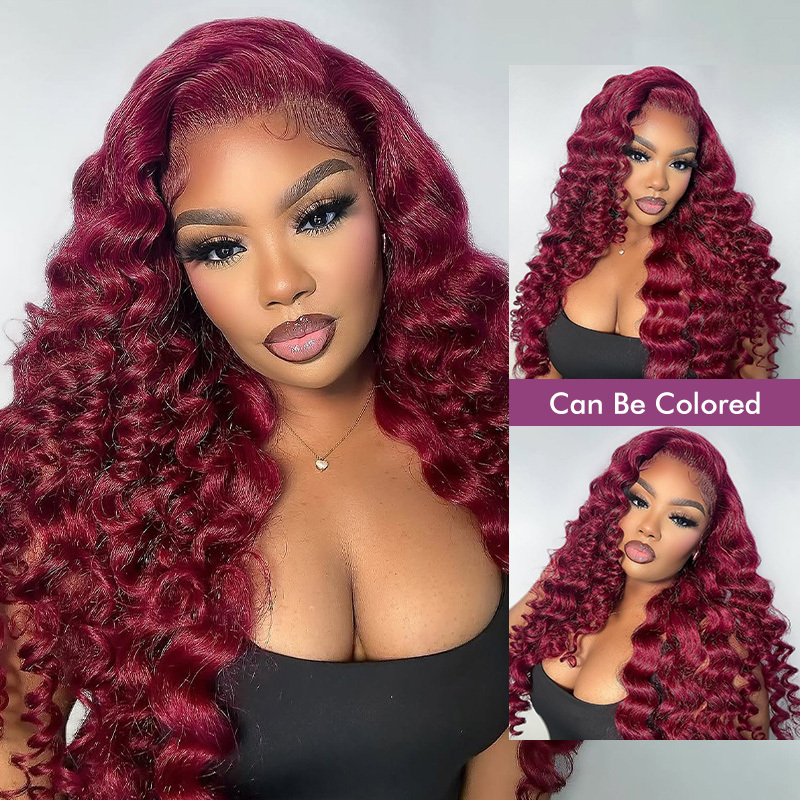 Raw Hair Loose Deep Wave Wig HD 7x7 6x6 5x5 4x4 Ocean Wave Lace Closure Wigs