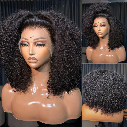 Raw Hair Curly Closure Wig Donor hair Deep Curly Wig HD 7x7 6x6 5x5 4x4 Wig
