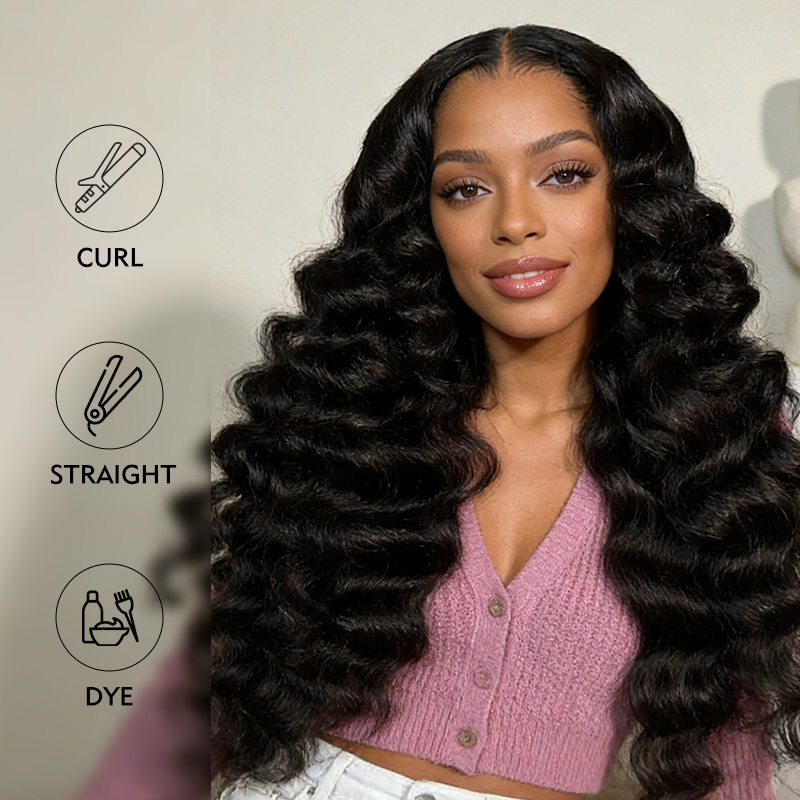Raw Hair Loose Wave Wig Hair 7x7 6x6 5x5 4x4 Prepluck Lace Closure Wig