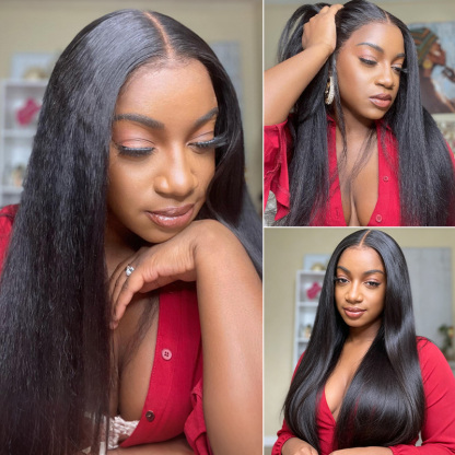Burmese Hair Kinky Straight Lace Closure