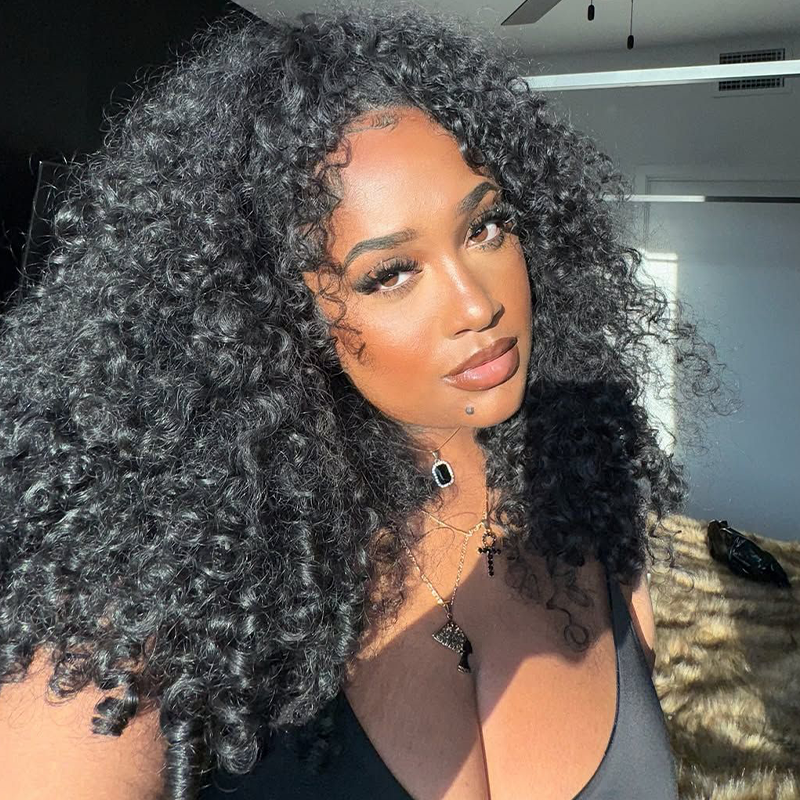 Luxury Raw Hair  Curly Wave Lace Frontal