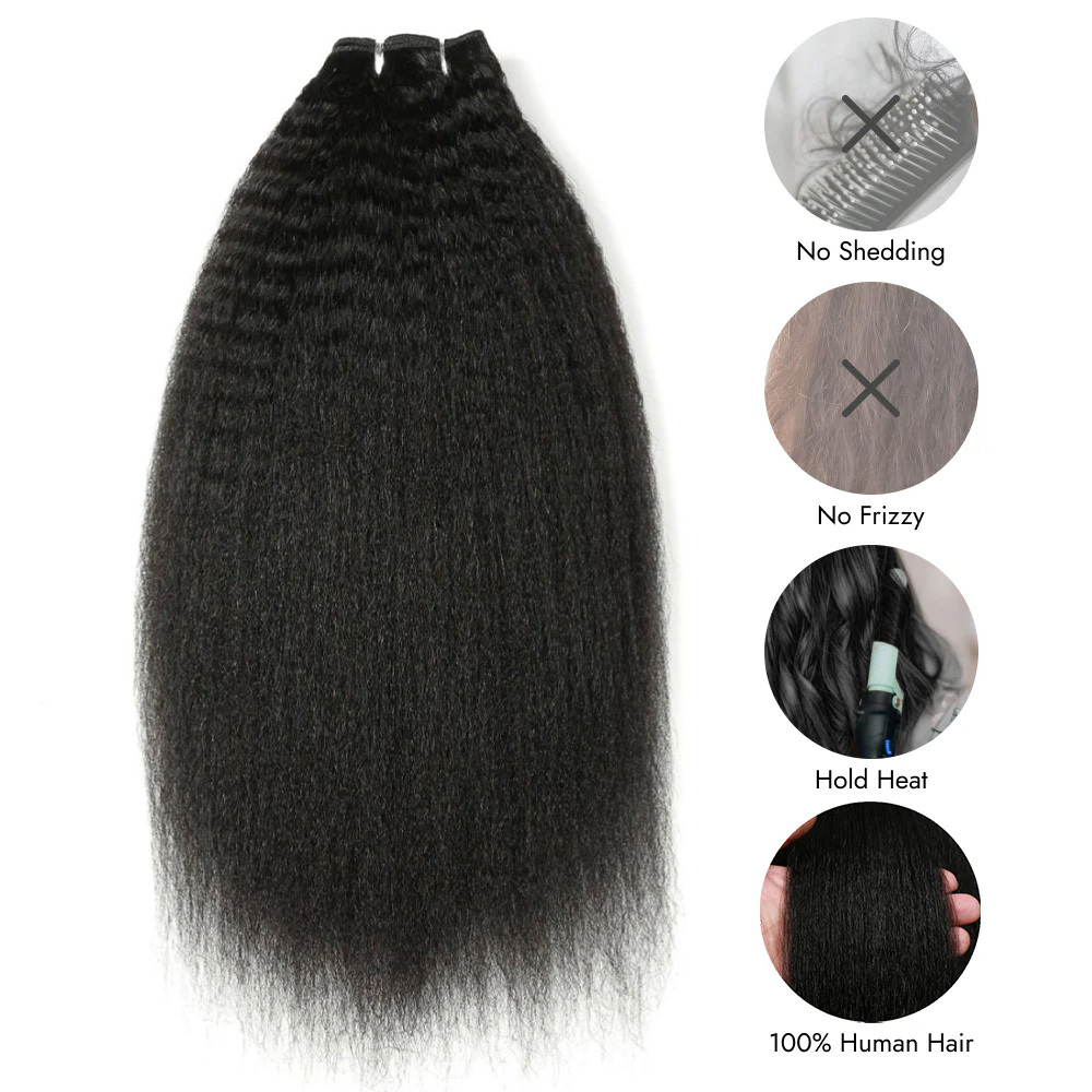 Raw top grade Kinky Straight bundles wholesale unprocessed hair bundles deal 1 bundle/ 3 bundle /4 bundle