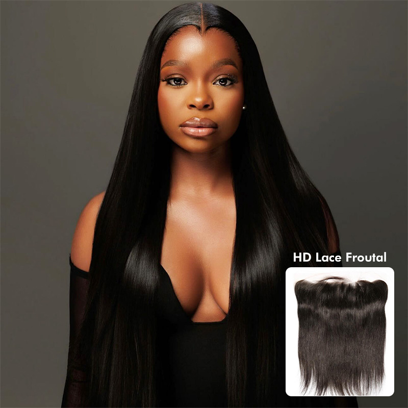 Burmese Hair Straight  Lace Frontal