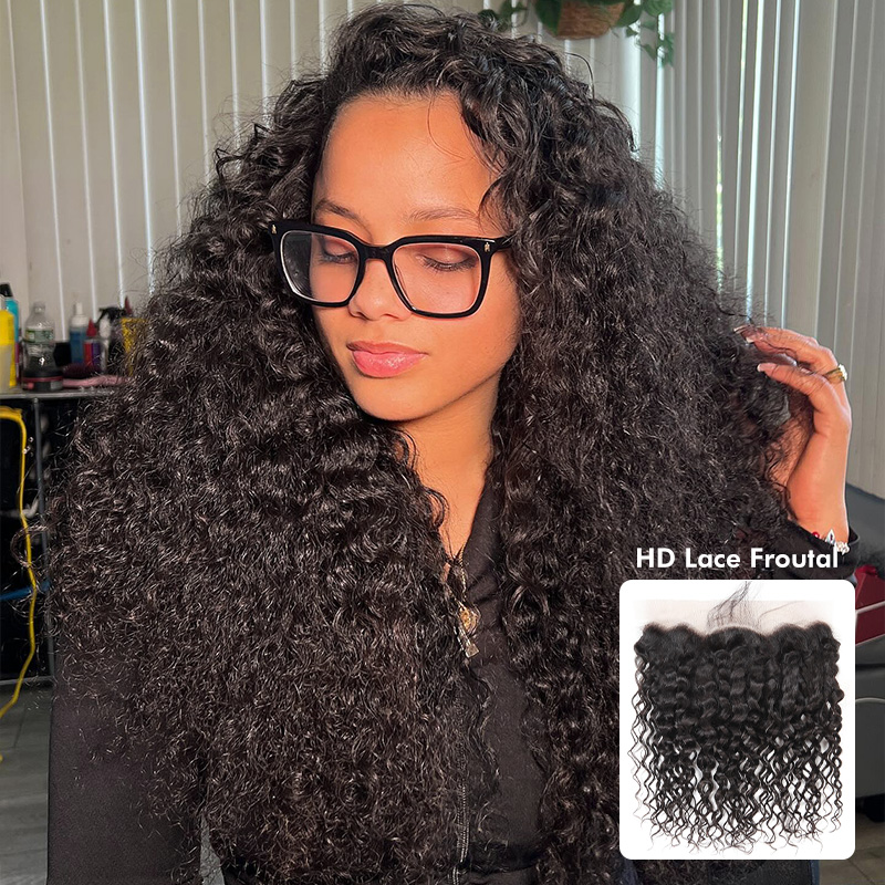Burmese Hair Deep Wave  Lace Frontal