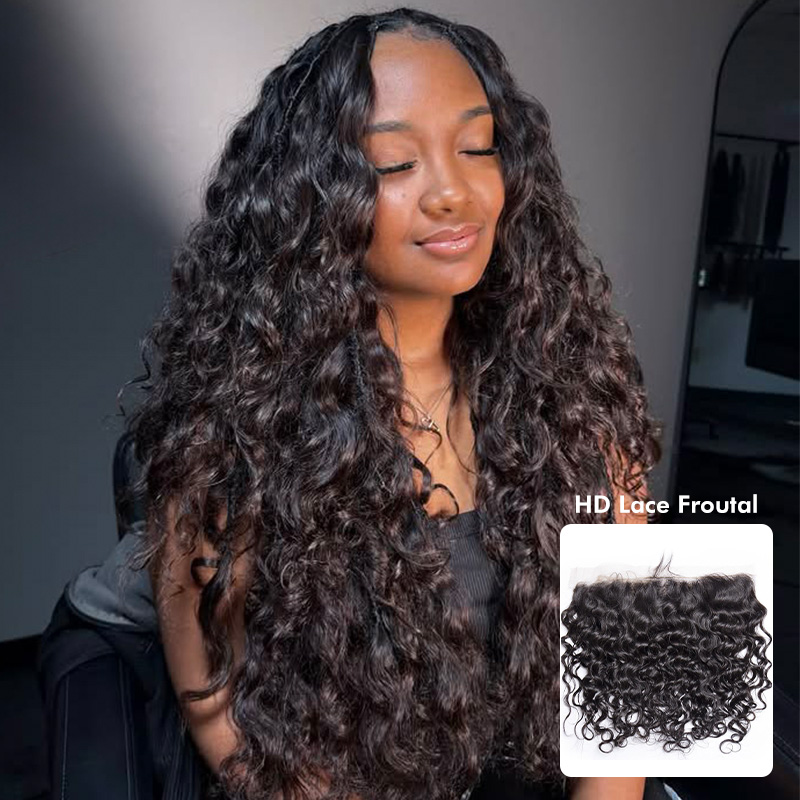Luxury Raw Hair  Water Wave Lace Frontal