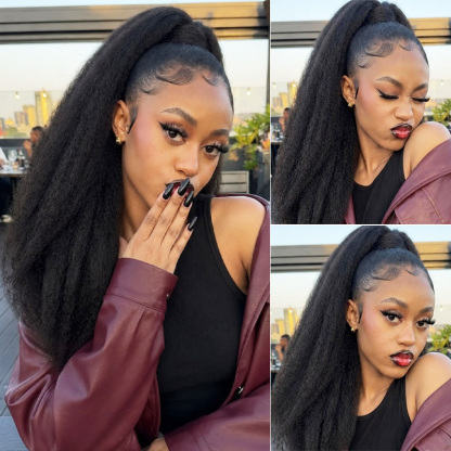 Burmese Hair kinky Straight Lace Frontal