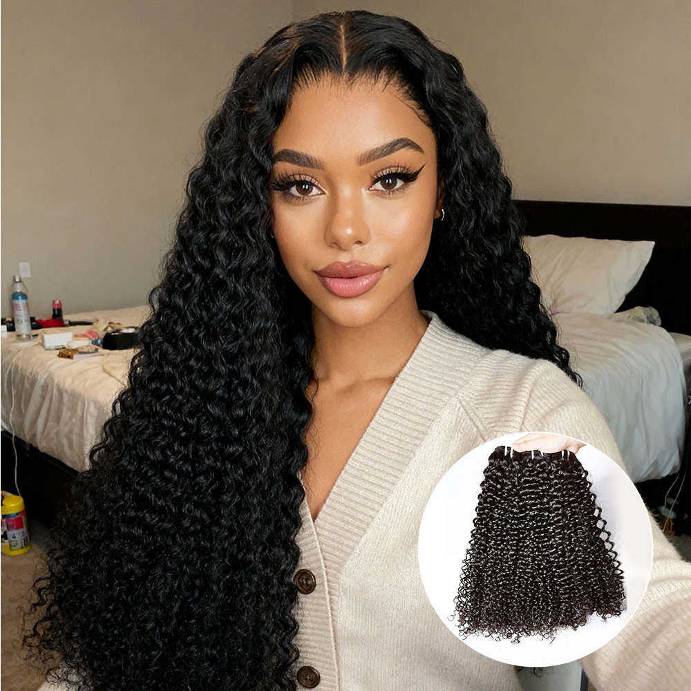 Burmese Hair       Curly Wave Hair Bundles