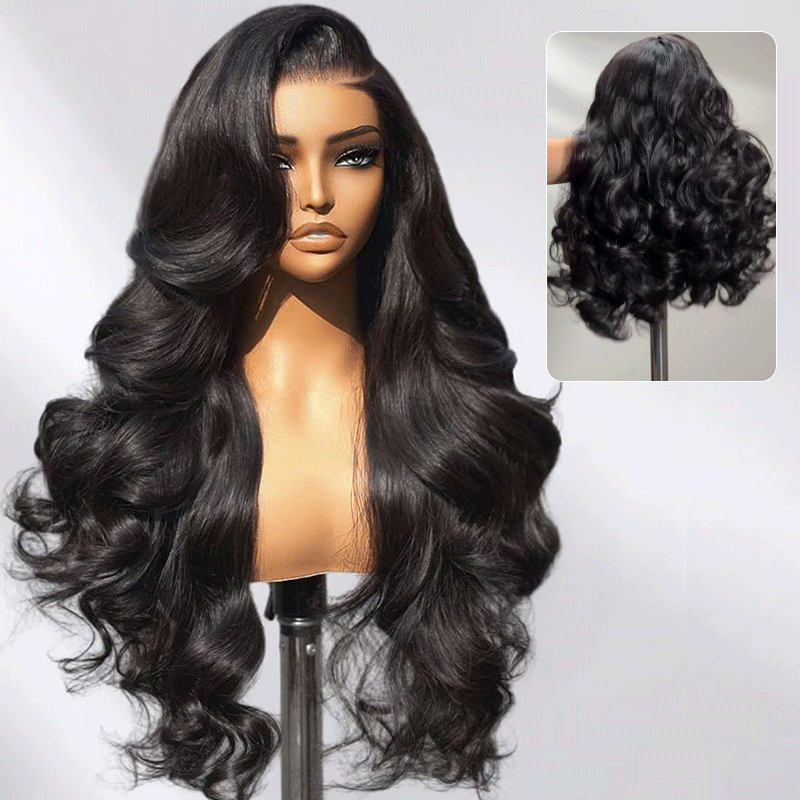 Raw Hair 13x4/13x6 HD Closure Wigs Body Wave Layered Wig  200% Density