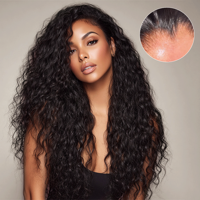 Raw Hair Glueless Water Wave Human Hair Wigs 13x4 Lace Frontal Wig Wet And Wavy Pre Plucked 13x6 HD Lace Wigs