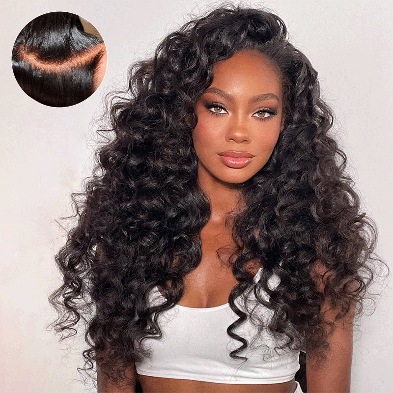 Raw Hair Loose Deep Wave Wig HD 7x7 6x6 5x5 4x4 Ocean Wave Lace Closure Wigs