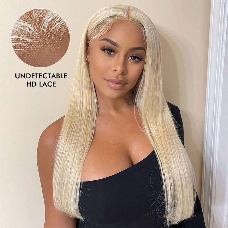 Raw Hair 613 Blonde Frontal & Closure Wig Straight HD Glueless Wigs