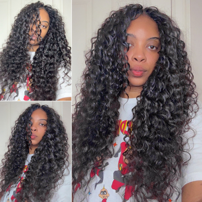 Pre-Separated Feather Crochet Human Hair for Miracle Knots Boho Braids | Deep Wave, Burmese Curly Protective Style 