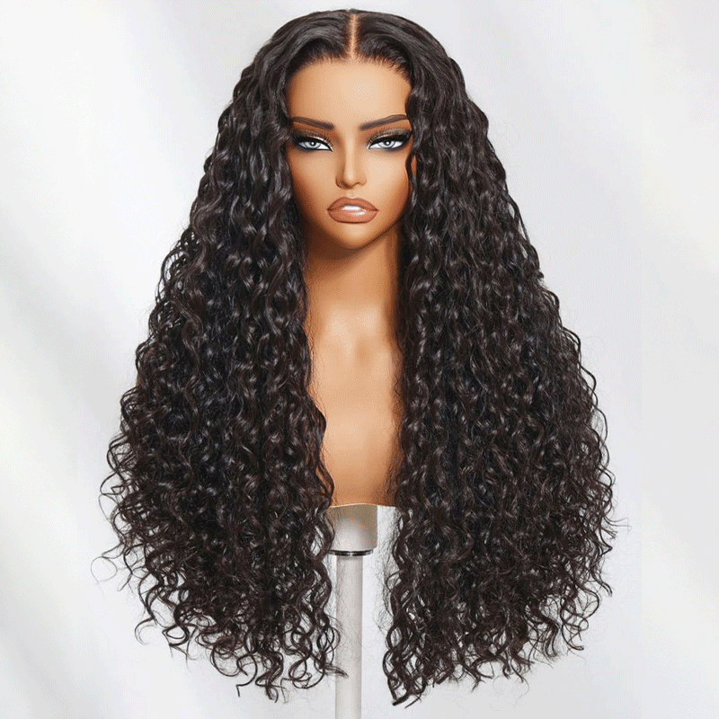 Raw Hair Glueless Water Wave Human Hair Wigs 13x4 Lace Frontal Wig Wet And Wavy Pre Plucked 13x6 HD Lace Wigs