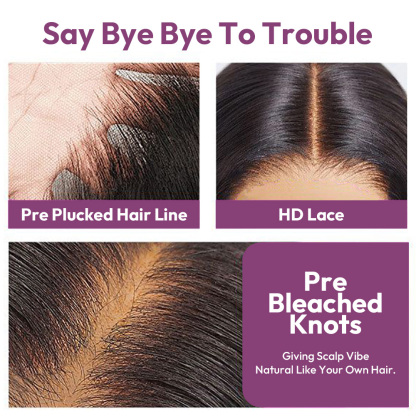 Raw Hair Kinky Straight Hair4x4 5x5 6x6 7x7 Glueless HD Wigs