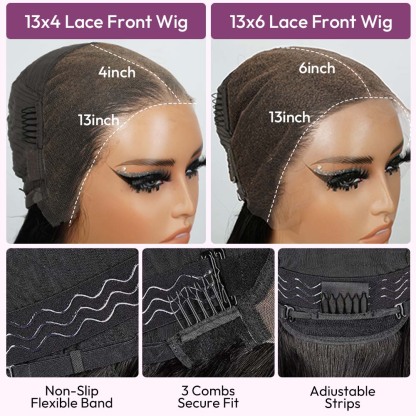 Raw Hair Loose Deep Wave 13x4 13x6 Frontal Wig Ocean Wave Wig 200% Density