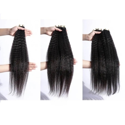 Burmse Hair  Kinky Straight Wave Tape-In Extension