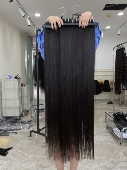 High quality raw hair double pulled tresses from a donor